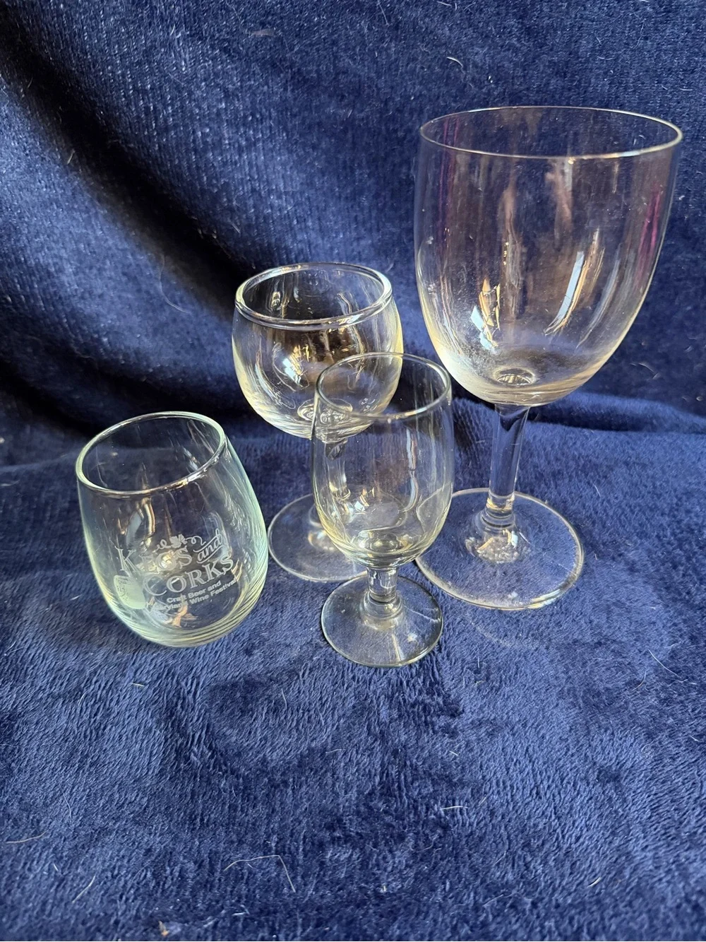 Clear Glass Wine & Liqueur Glass Set - Legs & Corks Branded Tumbler